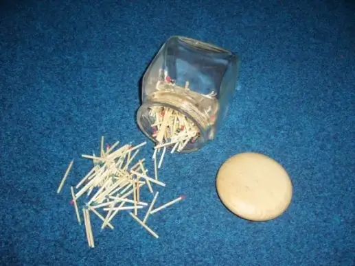 matches and jar