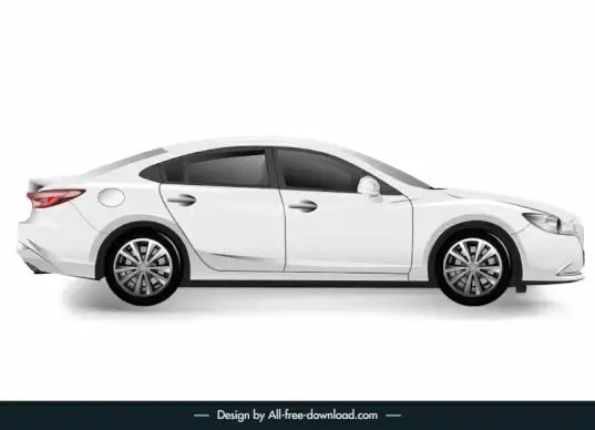 mazda 6 icon side view sketch modern elegant design