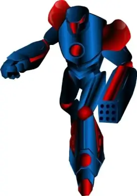 Mechanical Warrior Transformer clip art