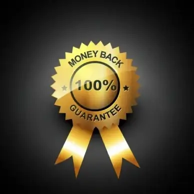 sale guarantee medal label luxury shiny golden decor