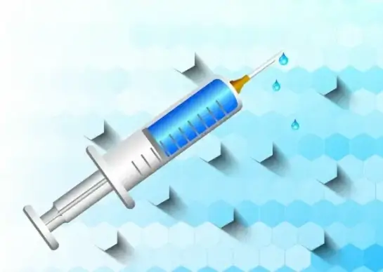 medical background injection needle icon paper cut design