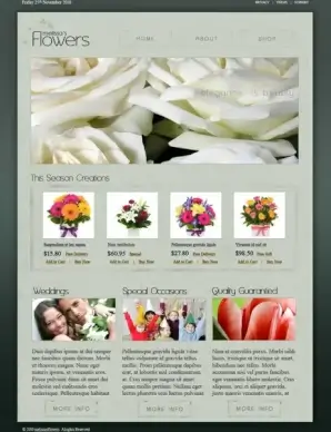 Melissas Flowers – Free PSD Template