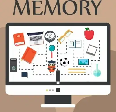memory background computer screen objects icons decor