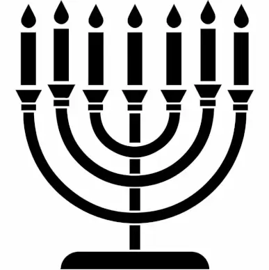 menorah sign icon flat silhouette symmetry design