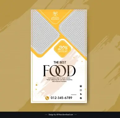 menu cover template elegant grunge checkered geometry layout