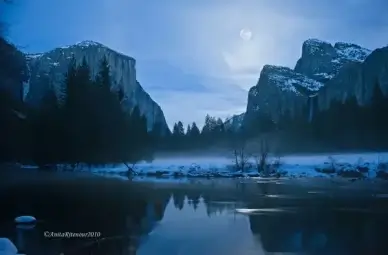 merced river moonrise