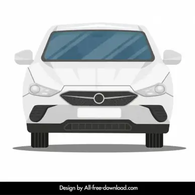 mercedes benz e class sedan car icon front view outline contemporary design 