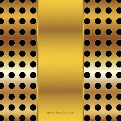 metal background golden shiny holes decoration