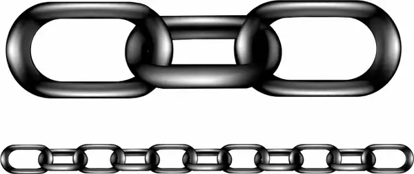 Metal chain links illustration