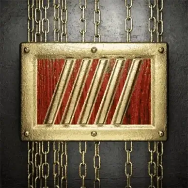 metal frame and iron chain background