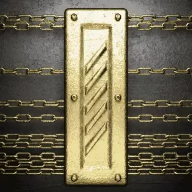metal frame and iron chain background