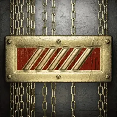 metal frame and iron chain background