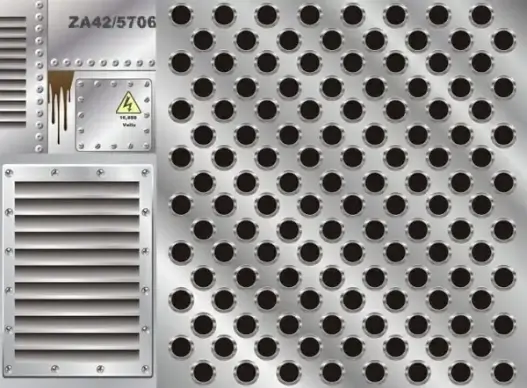 metal plate series vector