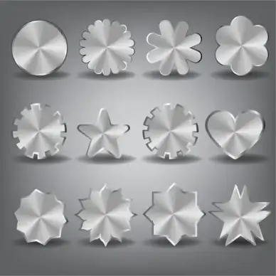 metal shape design element set