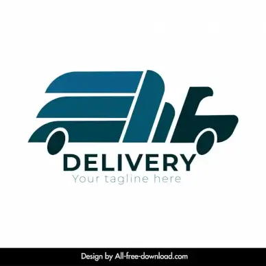 mhg logo template flat dynamic stylized texts truck vehicle sketch