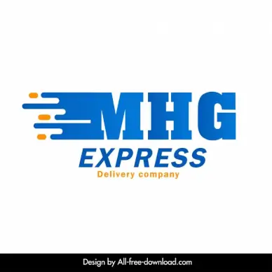 mhg logo template modern flat dynamic texts decor