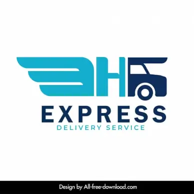 mhg logo template stylized texts truck shapes sketch