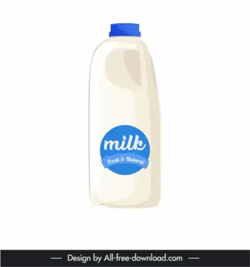 milk advertising design elements flat sketch