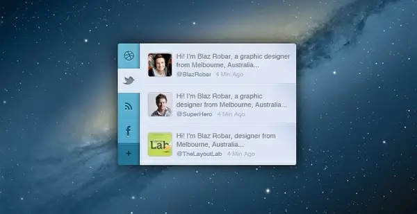 Mini Social App PSD