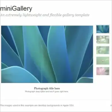 miniGallery Template