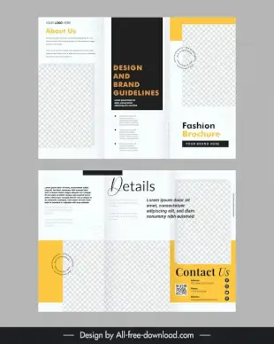 minimal brochure template elegant modern checkered 