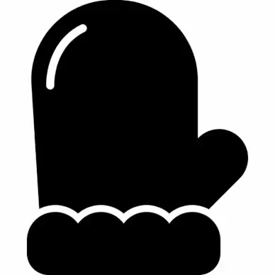 mitten baby icon flat silhouette sketch