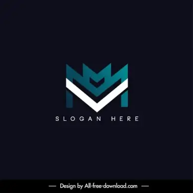mmv logotype contrast flat symmetric stylized texts sketch