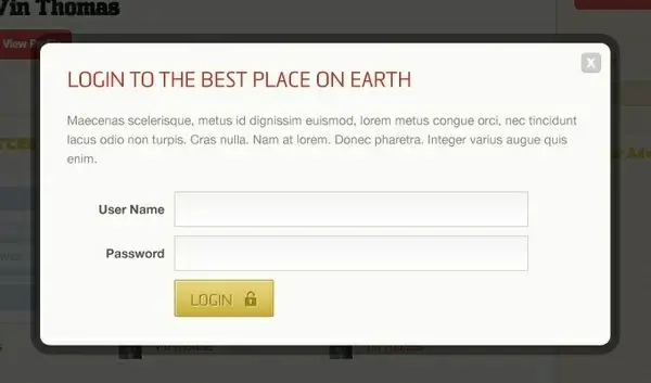 Modal Login Form