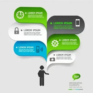 Modern business bubble speech template style