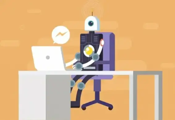 modern life drawing chatting robot icon colored cartoon