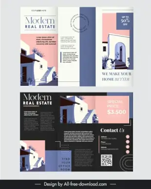 modern real estate brochure template elegant house decor