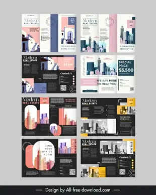 modern real estate brochure templates collection elegant architectures