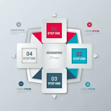 modern style infographic design with geometric arrangement