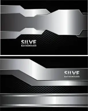 modern technology background shiny silver decoration