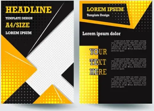 modern template design on dark black background