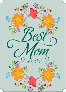 mom day card background colorful flowers decoration