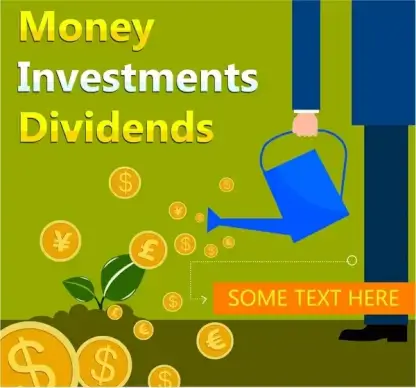 money investment concept illustration with watering coins tree