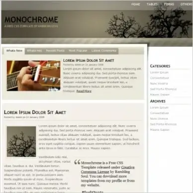 Monochrome Template