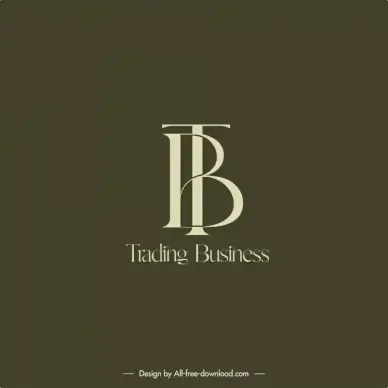 monogram trading business logotype abstract stylized texts design 