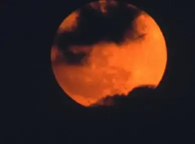 moon full moon clouds veil