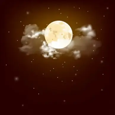 moon sky painting modern twinkling design