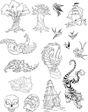 more than one line drawing vector graphics