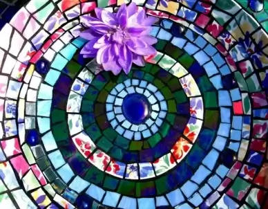 mosaic bird bath