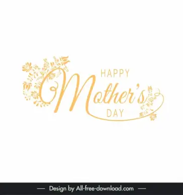 mother day card typographical background  flower flora calligraphy sketch