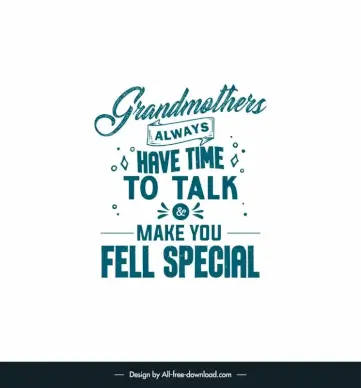 mothers day quotes for grandma banner template flat classical texts ribbon stars decor 
