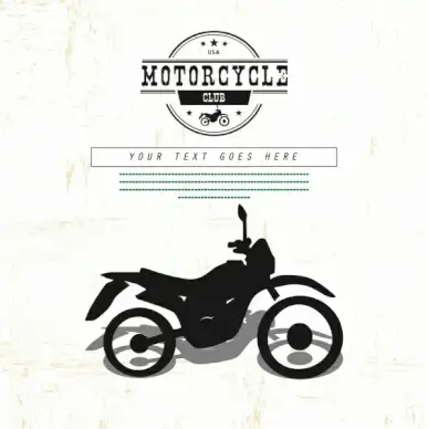 motorbike advertisement black white retro ornament