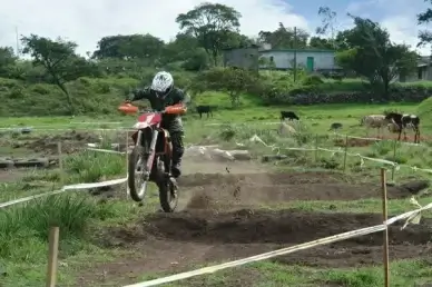 motorcyclist motocross track