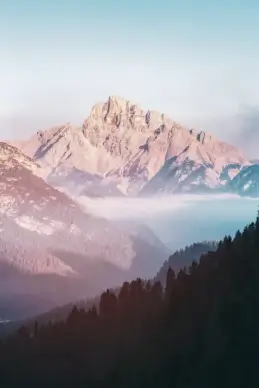 mountain scenery picture foggy high view
