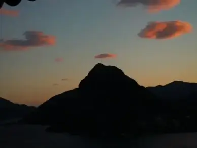mountain sunset cloud