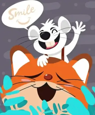 mouse background cute cartoon characters